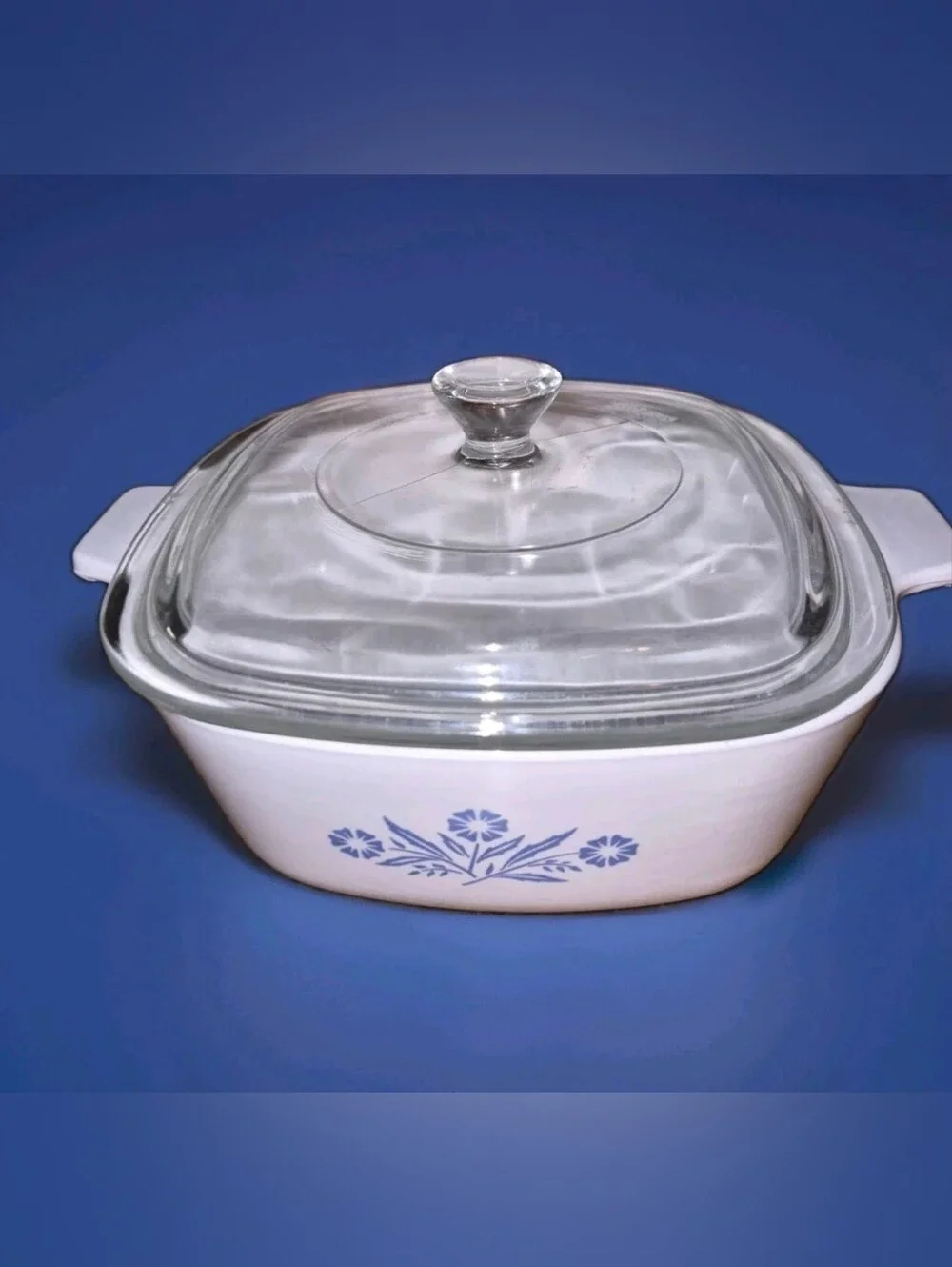 Vintage Corning Ware Blue Cornflower 2.5 Qt Casserole Dish P-2 1/2-B Pyrex Lid